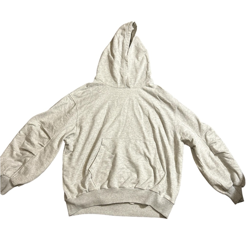 aerie Light Gray Hooded Sweatshirt size medium